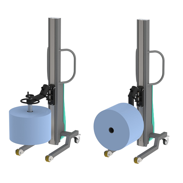 Wózek manipulacyjny 150 kg z trzpieniem rozprężnym ø 152 do rolek o szerokości 150 – 650 mm