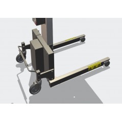 Wózek manipulacyjny 80 kg z platformą 508 × 400 mm SS, wysokość M