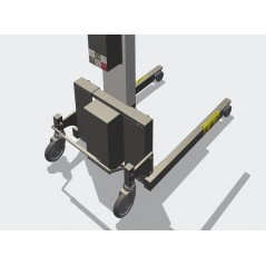 Wózek manipulacyjny 80 kg z podwójnym trzpieniem, wysokość M