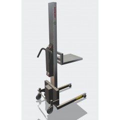 Wózek manipulacyjny 200 kg z platformą SS 500 × 400 mm, wysokość M